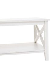 Orsina Heritage Crossed Coffee Table in White - thumbnail 4