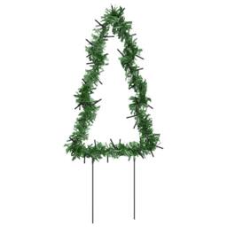 Berkfield Home Christmas Light Decorations with Spikes 3 pcs Tree 50 LEDs 30 cm in Green - thumbnail 6