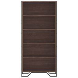 Berkfield Home Book Cabinet Brown Oak 80x31x169 cm Engineered wood - Size: 80 x 31 x 169 cm - thumbnail 4