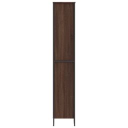 Berkfield Home Book Cabinet Brown Oak 80x31x169 cm Engineered wood - Size: 80 x 31 x 169 cm - thumbnail 5