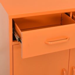 Berkfield Home Storage Cabinet Orange 80x35x101.5 cm Steel - thumbnail 6