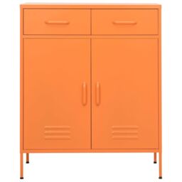 Berkfield Home Storage Cabinet Orange 80x35x101.5 cm Steel - thumbnail 2