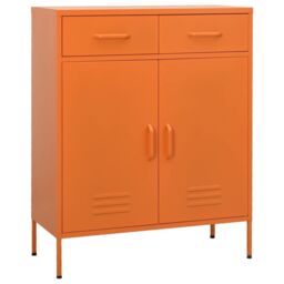 Berkfield Home Storage Cabinet Orange 80x35x101.5 cm Steel