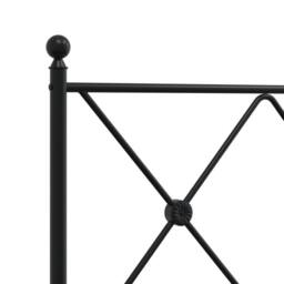 Berkfield Home Metal Headboard Black 193cm - thumbnail 5
