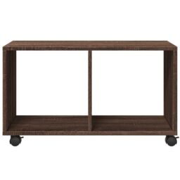 Berkfield Home vidaXL¬†Rolling¬†Cabinet¬†Brown Oak 72x33x42.5 cm Engineered Wood in Brown - thumbnail 5