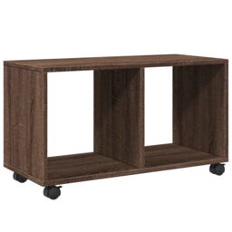 Berkfield Home vidaXL¬†Rolling¬†Cabinet¬†Brown Oak 72x33x42.5 cm Engineered Wood in Brown - thumbnail 2