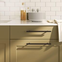 Berkfield Home Cabinet Handles 10 pcs Black 192 mm Stainless Steel - thumbnail 1