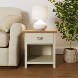 GFW Lancaster Lamp Table in Cream - thumbnail 1