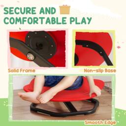 STILVORA Kids' Spinning Chair with 360° Spin Red - thumbnail 8