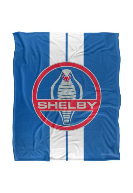 Shelby Cobra Racing Stripe Silky Touch Super Soft Throw Blanket 152 X 127 cm in White - image 1