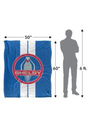 Shelby Cobra Racing Stripe Silky Touch Super Soft Throw Blanket 152 X 127 cm in White - thumbnail 5