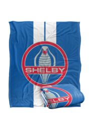 Shelby Cobra Racing Stripe Silky Touch Super Soft Throw Blanket 152 X 127 cm in White - thumbnail 2