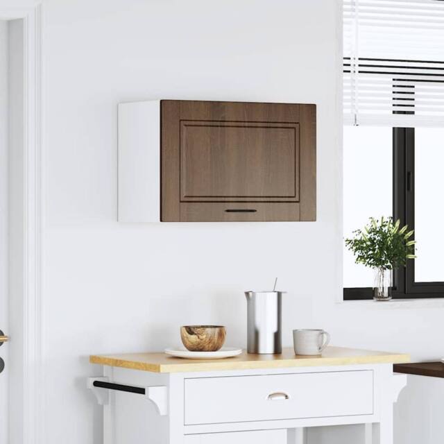 Berkfield Home Kitchen Wall Cabinet Porto Brown Oak Engineered Wood - image 1