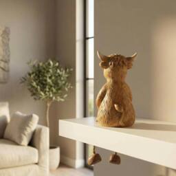 Garden Greatness Highland Cow Heart Shelf Sitter - Size: 1 Pack - thumbnail 2