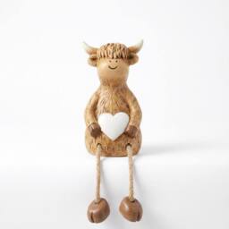 Garden Greatness Highland Cow Heart Shelf Sitter - Size: 1 Pack - thumbnail 3