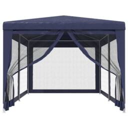 Berkfield Home Party Tent with 6 Mesh Sidewalls Blue 3x6 m HDPE - thumbnail 3