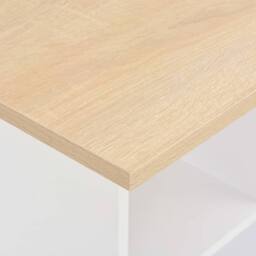 Berkfield Home Durable Bar Table White & Sonoma Oak 60x60x110 cm - Size: 60 x 60 x 110 cm - thumbnail 4