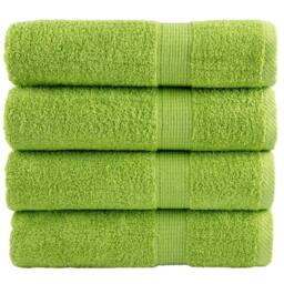 Berkfield Home Premium Hand Towels SOLUND 4 pcs Apple Green 50x100 cm 600 gsm - thumbnail 2