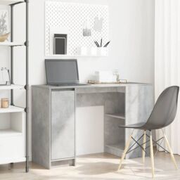 Berkfield Home Desk Concrete Grey 120x42x76 cm Engineered Wood - Size: 120 x 42 x 76 cm - thumbnail 1