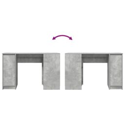 Berkfield Home Desk Concrete Grey 120x42x76 cm Engineered Wood - Size: 120 x 42 x 76 cm - thumbnail 9