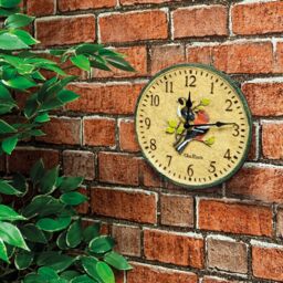 mysmartbuy Chaffinch Indoor or Outdoor Clock - Battery Powered Weather Resistant Wall or Fence Clock with Bird Design for Home or Garden - thumbnail 2