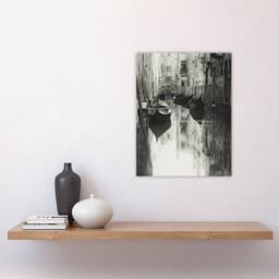"Artery8 A Venetian Canal Photograph Alfred Stieglitz Wall Art Print in Grey - Size: W12"" x H16""" - thumbnail 4