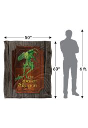 Lord of the Rings The Blanket, 152x127 cm Green Dragon Inn Sign Silky Touch Super Soft Throw Blanket in White - thumbnail 5