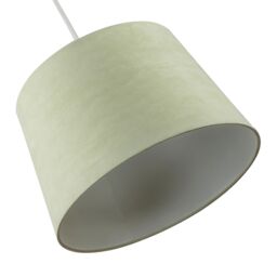Happy Homewares Sleek Velvet Fabric 12 Inch Drum Lamp Shade with Cotton Inner in Olive - Size: 12 inches - thumbnail 5