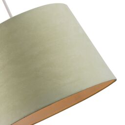Happy Homewares Sleek Velvet Fabric 12 Inch Drum Lamp Shade with Cotton Inner in Olive - Size: 12 inches - thumbnail 3