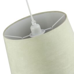 Happy Homewares Sleek Velvet Fabric 12 Inch Drum Lamp Shade with Cotton Inner in Olive - Size: 12 inches - thumbnail 4
