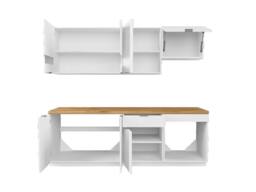 Vente-unique Complete Kitchen & Tall Unit Set - White & Natural - CARMEO in Light Oak - thumbnail 6