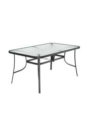 Living and Home 150Cm Rectangle 6 - Person Long Dining Set in Black - thumbnail 5