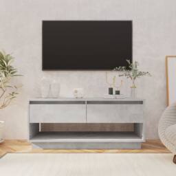 Berkfield Home TV Cabinet Concrete Grey 102x41x44 cm Engineered Wood - Size: 102 x 41 x 44 cm - thumbnail 2