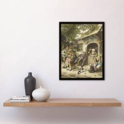Artery8 Cornelis Ploos van Amstel Violin Player At An Inn Framed Art Print - Size: A4 - thumbnail 4