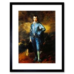 Artery8 Painting Portrait Study 1770 Thomas Gainsborough Blue Boy Artwork Framed Wall Art Print 12X16 Inch in Black - thumbnail 1
