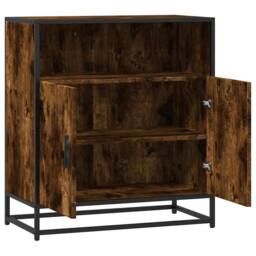 Berkfield Home Sideboard Smoked Oak 68x35x76 cm Engineered Wood in Brown - Size: 68 x 35 x 76 cm - thumbnail 7