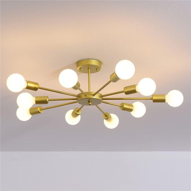 Garwarm Modern Gold Flush Mount Ceiling Light Chandeliers - image 1