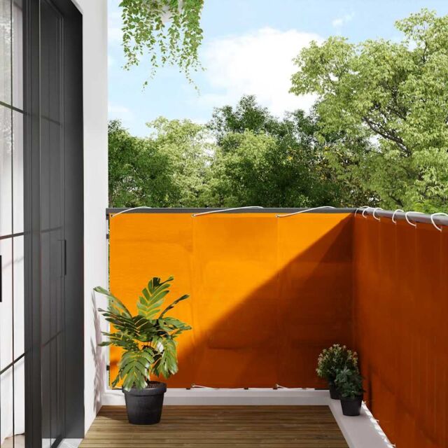 Berkfield Home Balcony Screen Orange 120x1000 cm 100% Polyester Oxford - image 1