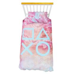 Playstation Marble Effect Reversible Duvet Set in Pink - Size: Single - thumbnail 3