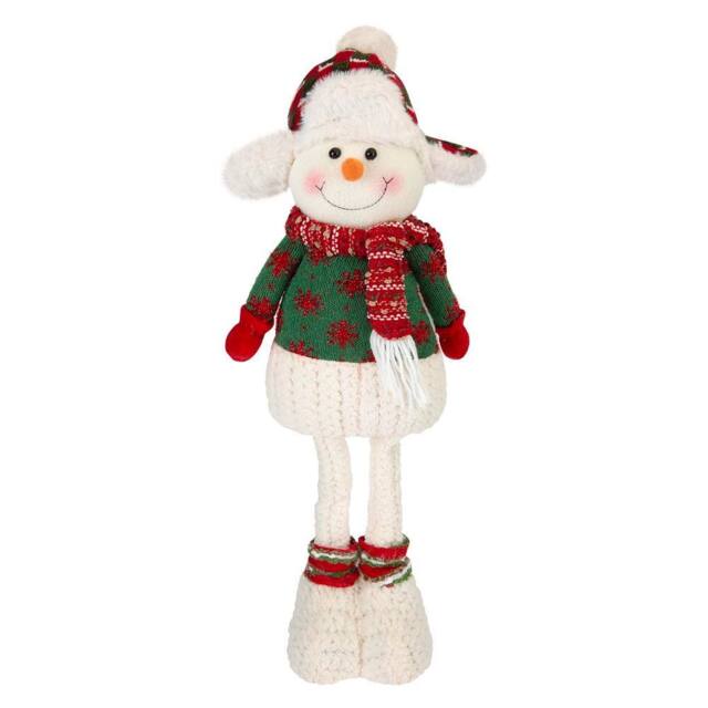 VFM e-Store Christmas Standing Snowman Decoration 41cm x 21.5cm White X 1 - Size: 41 cm x 21.5 cm - image 1