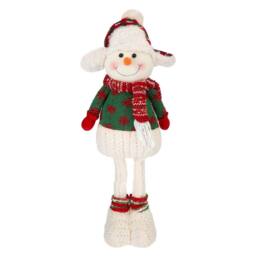 VFM e-Store Christmas Standing Snowman Decoration 41cm x 21.5cm White X 1 - Size: 41 cm x 21.5 cm - thumbnail 1
