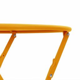 Berkfield Home Folding Bistro Table Mustard Yellow √ò50x71 cm Powder-coated Steel - Size: 50x71 cm - thumbnail 7