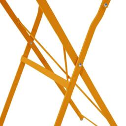 Berkfield Home Folding Bistro Table Mustard Yellow √ò50x71 cm Powder-coated Steel - Size: 50x71 cm - thumbnail 8