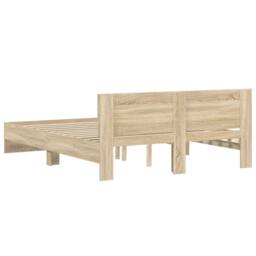 Berkfield Home Bed Frame without Mattress Sonoma Oak 140x200 cm in Light Tan - thumbnail 7