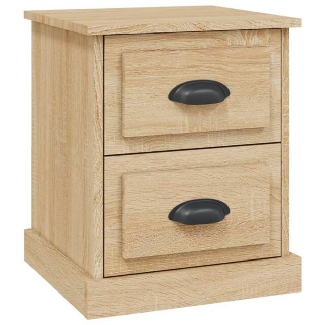 Berkfield Home Bedside Cabinet Sonoma Oak 39x39x47.5 cm Engineered Wood in Brown - image 1