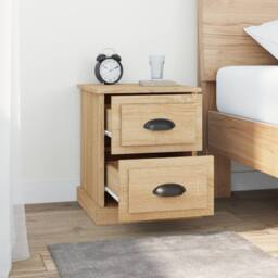Berkfield Home Bedside Cabinet Sonoma Oak 39x39x47.5 cm Engineered Wood in Brown - thumbnail 3
