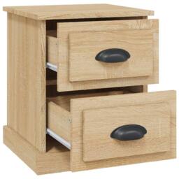 Berkfield Home Bedside Cabinet Sonoma Oak 39x39x47.5 cm Engineered Wood in Brown - thumbnail 6