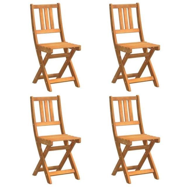 Berkfield Home Folding Garden Chairs 4 pcs 36x46x86 cm Solid Wood Acacia in Brown - Size: 36 x 46 x 86 cm - image 1