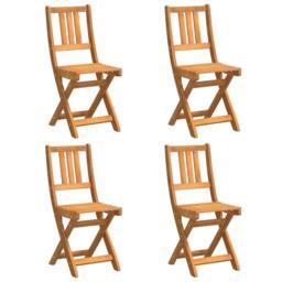 Berkfield Home Folding Garden Chairs 4 pcs 36x46x86 cm Solid Wood Acacia in Brown - Size: 36 x 46 x 86 cm