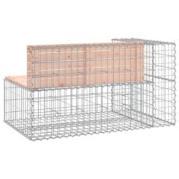 Berkfield Home Garden Bench Gabion Design 122x71x65.5 cm Solid Wood Douglas in Brown - thumbnail 5